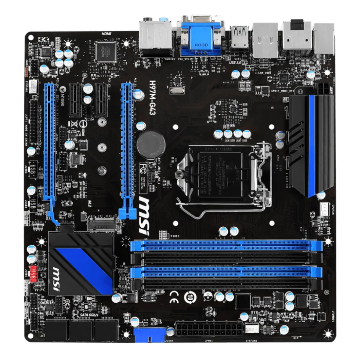 Computer Motherboard with Components