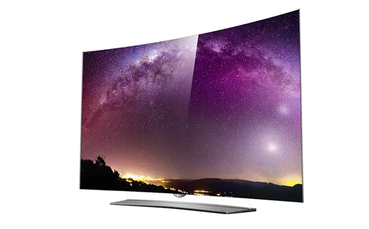 Curved High Tech Television with Stunning Display