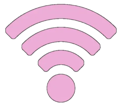 Pink Wifi Signal Icon