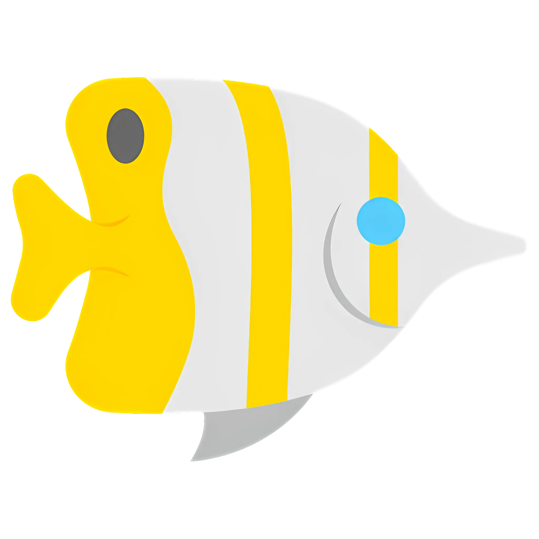 Yellow and White Fish Illustration