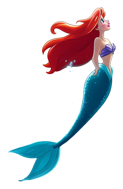 Mermaid with Tail in Ocean
