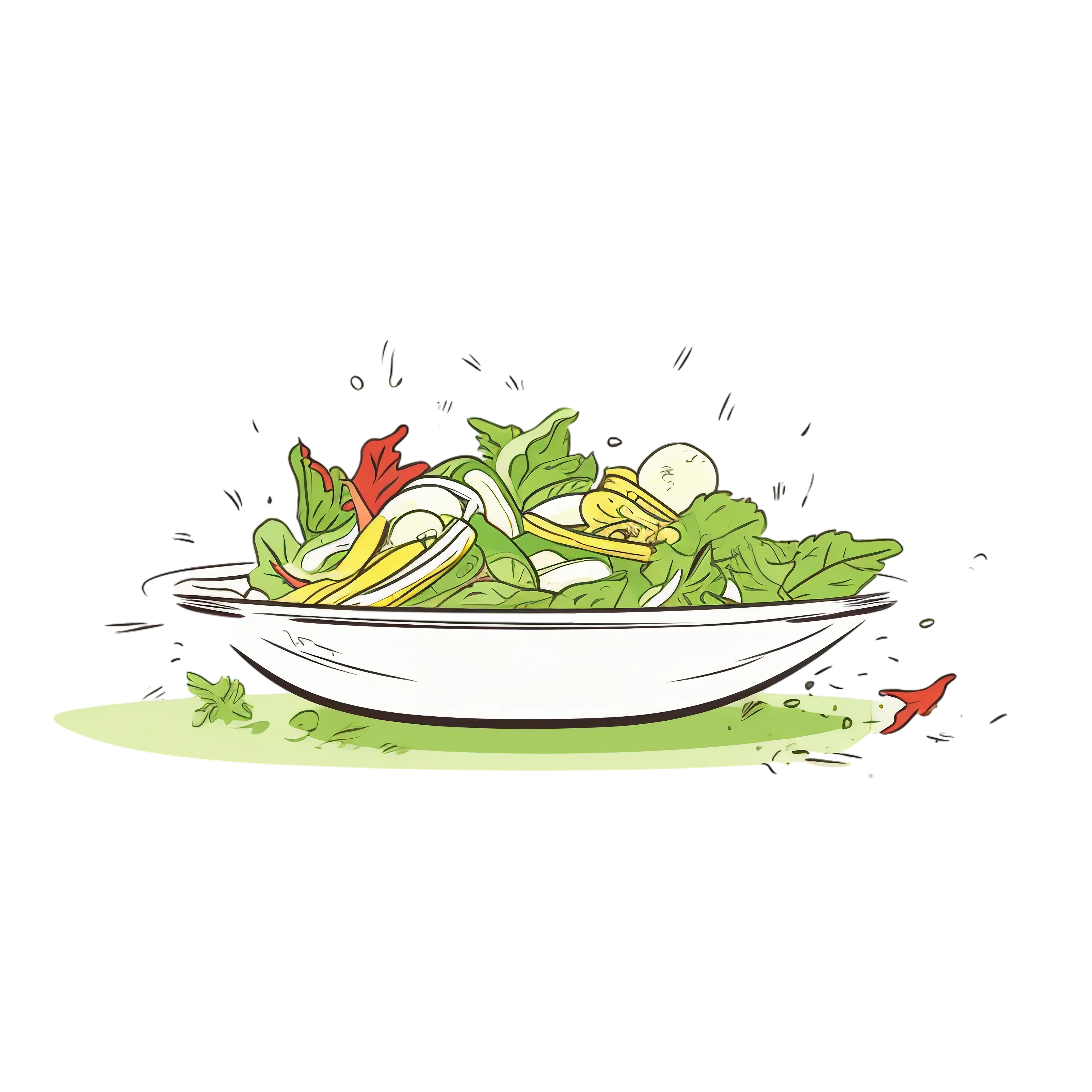 Plate of Mixed Salad in Artistic Style
