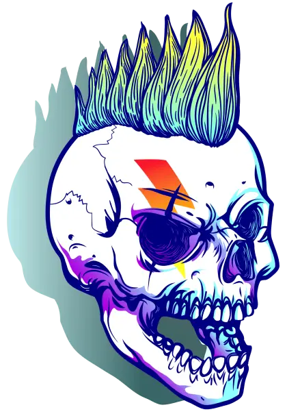 Colorful Skull Design in Artistic Style