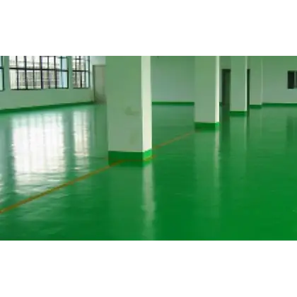 Green Epoxy Flooring in Industrial Space