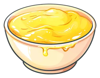 Bowl of Yellow Creamy Custard