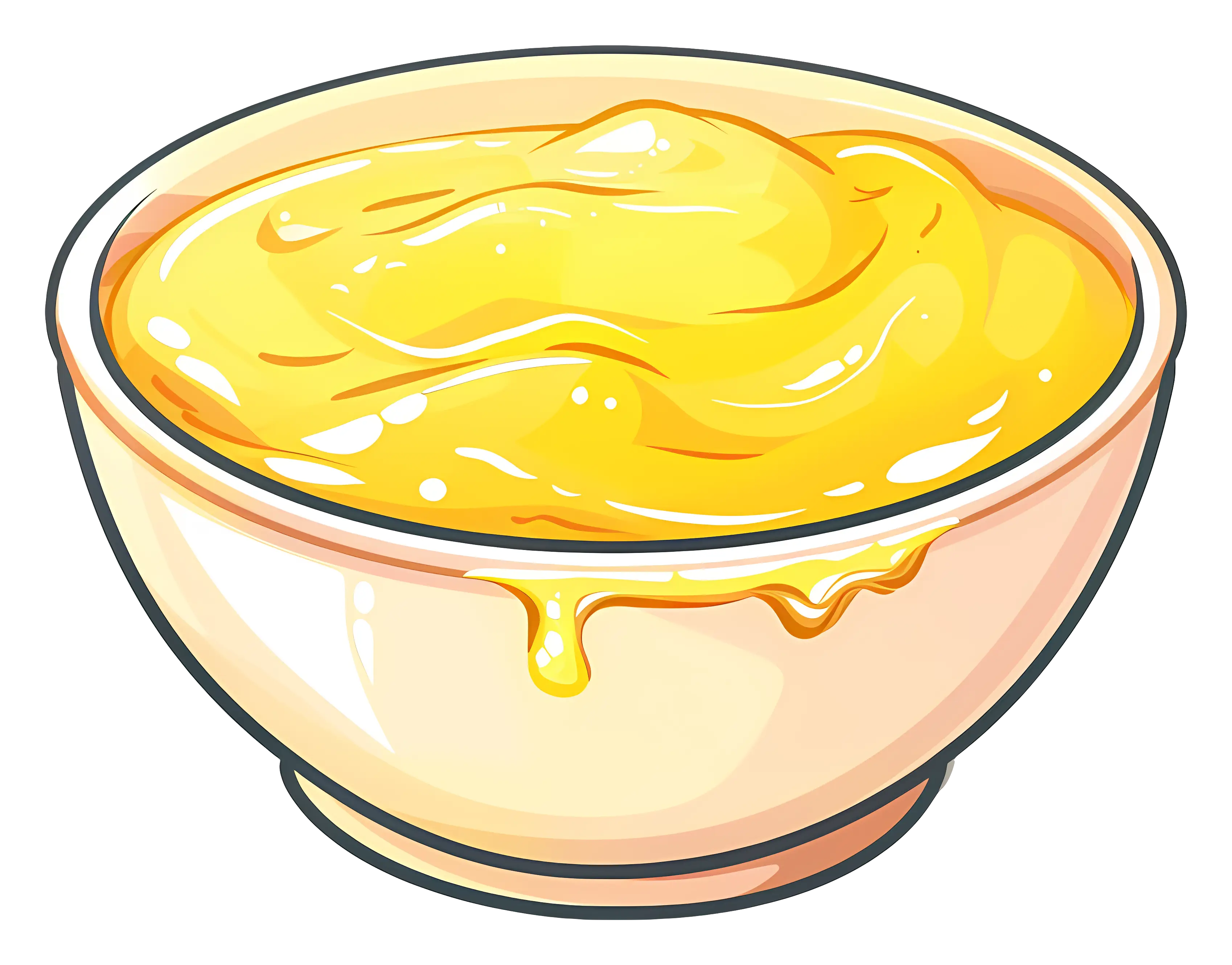 Bowl of Yellow Creamy Custard