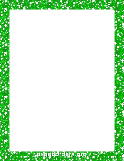 Green Star Decorative Border Frame