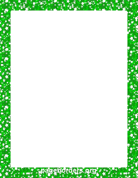 Green Star Decorative Border Frame