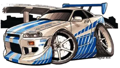 Illustrated Racing Sports Car