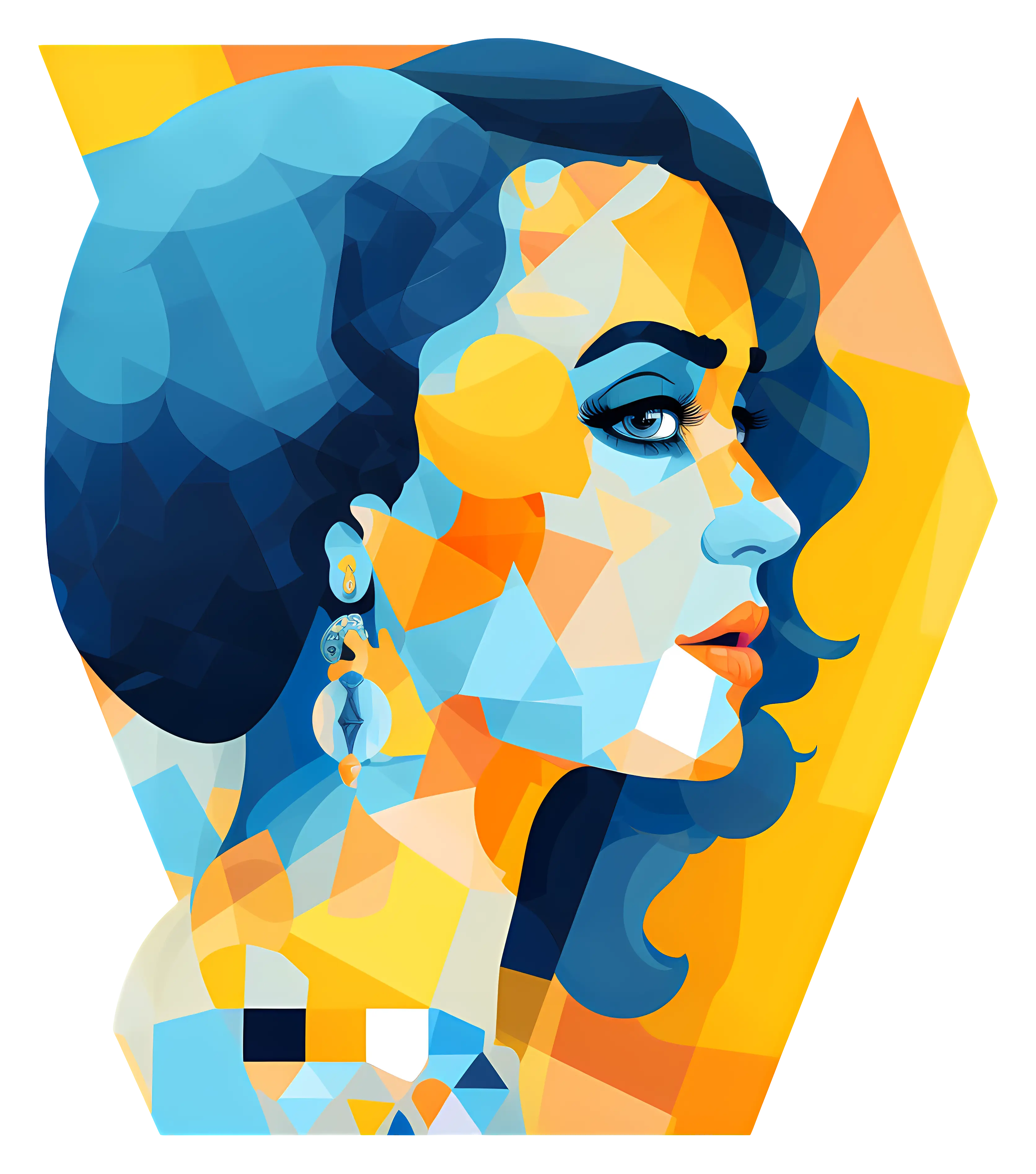 Colorful Abstract Portrait of a Woman
