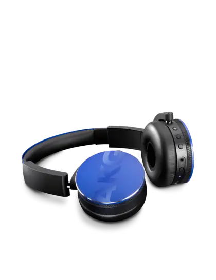 Blue and Black Headphones