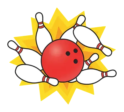 Bowling Ball Knocking Down Pins