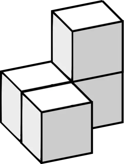 Stacked Geometric Cubes Illustration