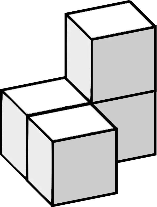 Stacked Geometric Cubes Illustration