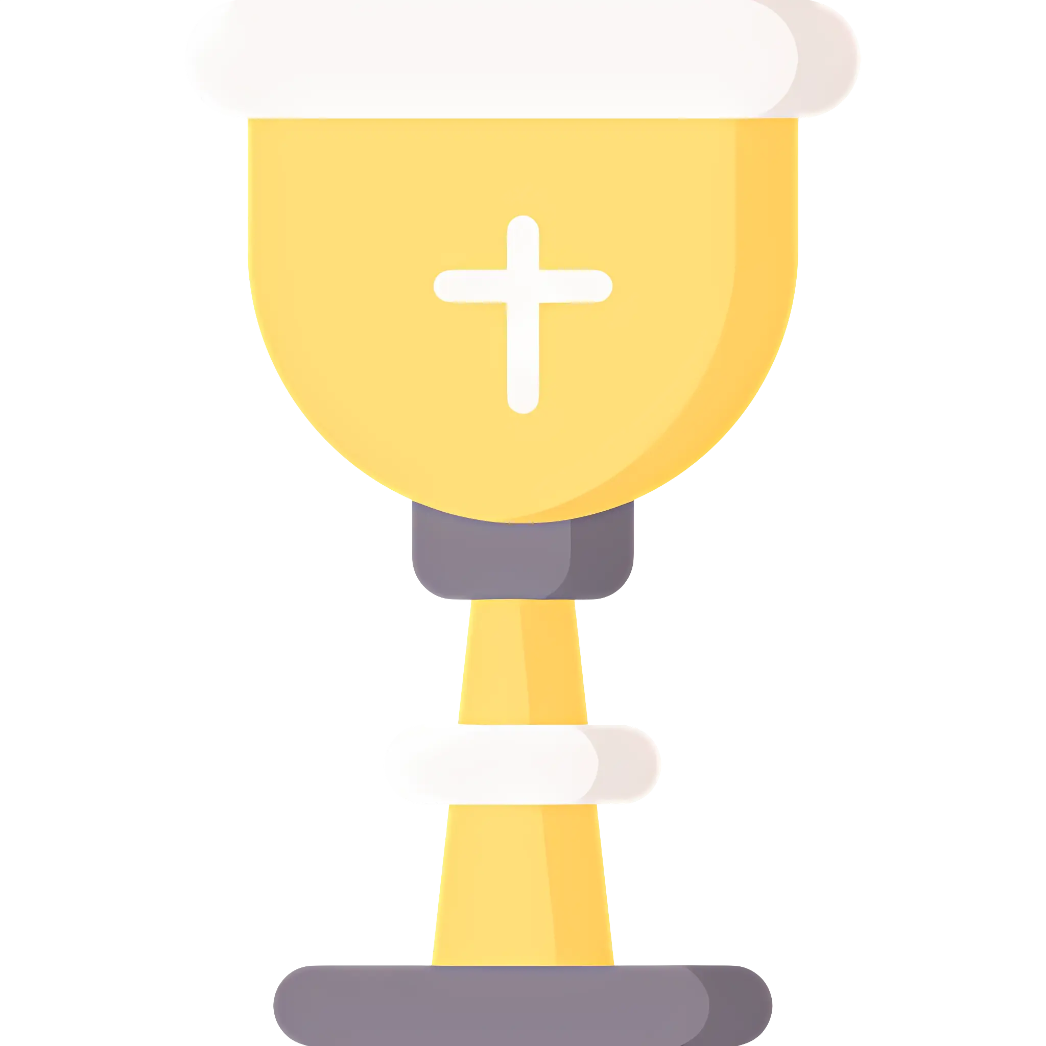 Golden Chalice with Cross Symbol