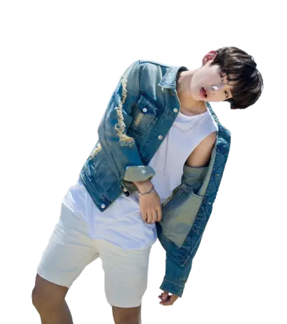 Fashionable Young Male in Denim Jacket