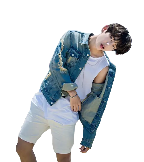 Fashionable Young Male in Denim Jacket