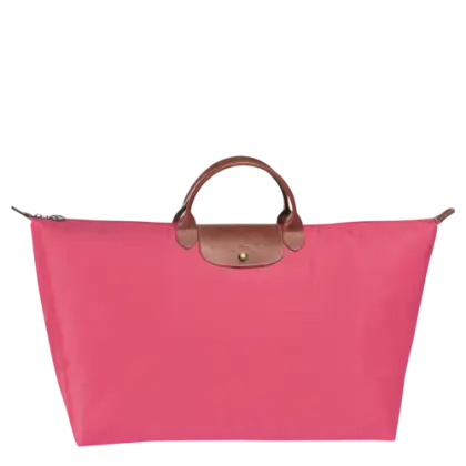 Chic Pink Tote Bag with Leather Handles