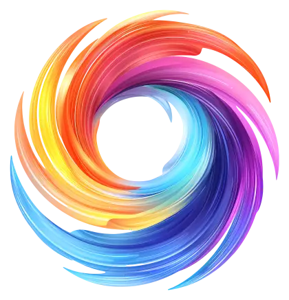 Colorful Swirl Illustration with Gradient Effect
