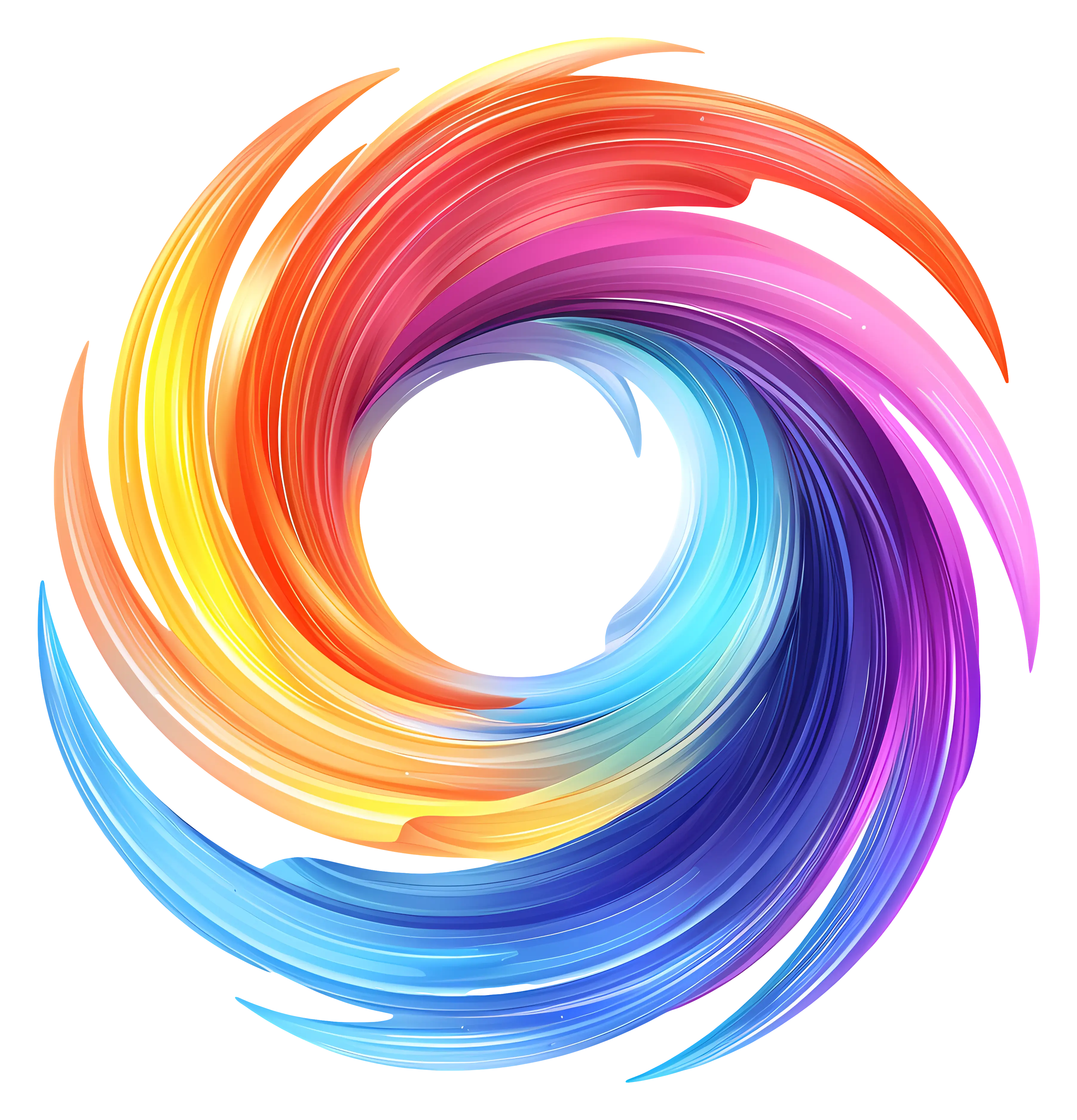 Colorful Swirl Illustration with Gradient Effect