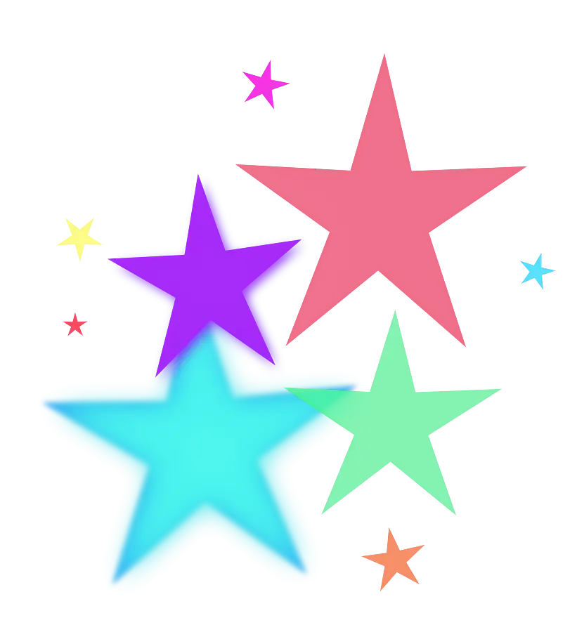 Colorful Stars Illustration