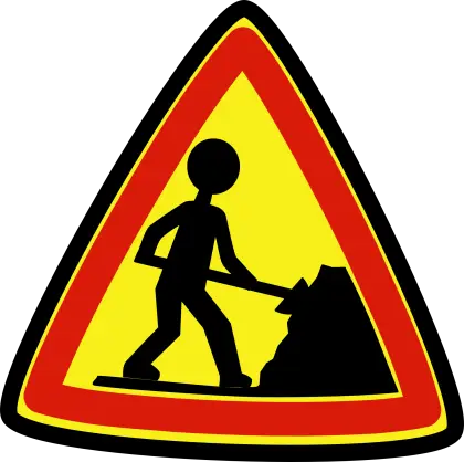 Construction Site Warning Sign Illustration
