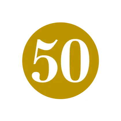 Golden 50th Anniversary Symbol