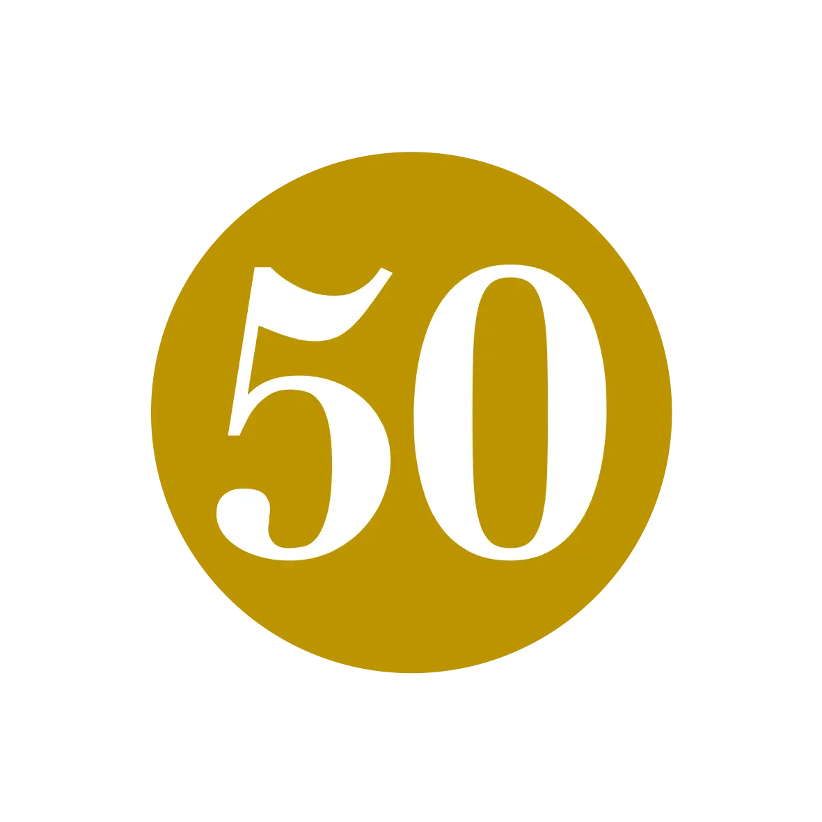 Golden 50th Anniversary Symbol