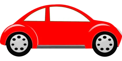 Red Cartoon Car Illustration