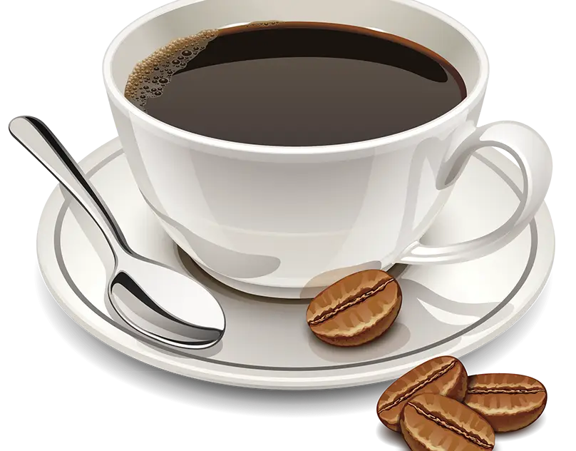 Cup of Black Coffee with Spoon