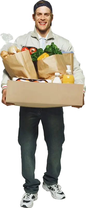 Man Carrying Grocery Bags
