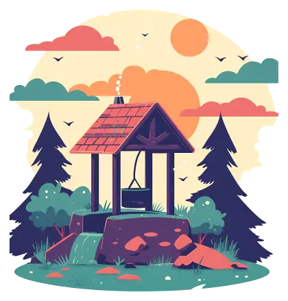 Beautiful Wishing Well in Nature