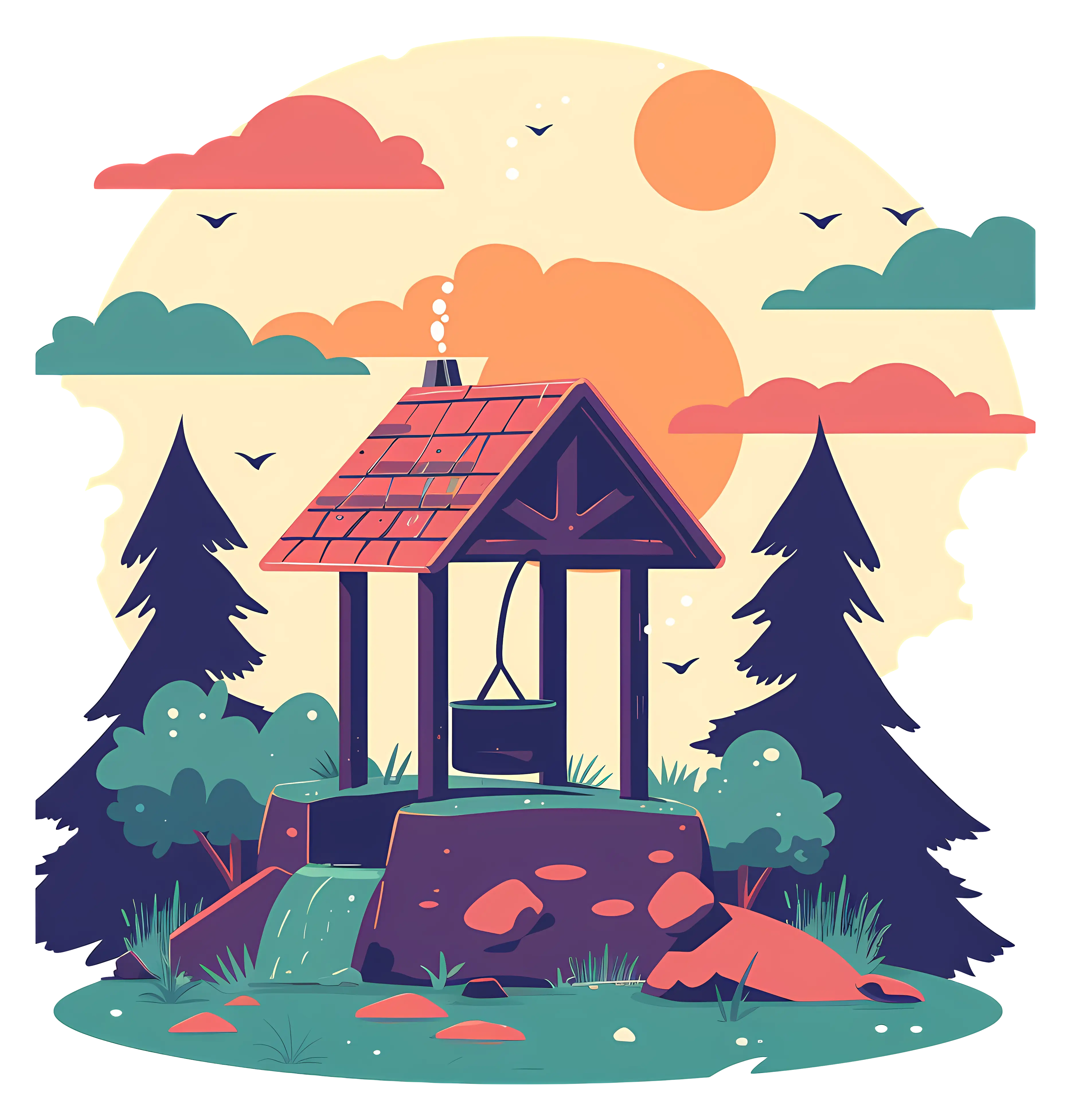 Beautiful Wishing Well in Nature