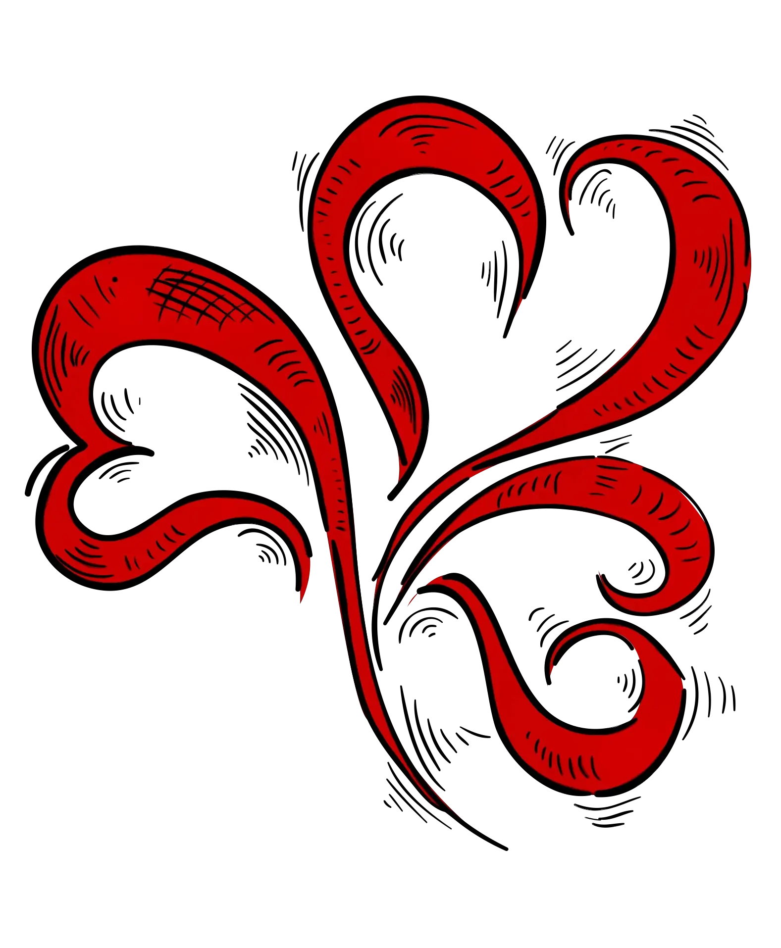 Red Flourish Design Element