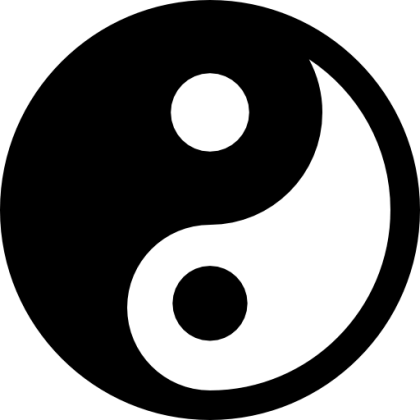 Yin Yang Symbol in Black and White