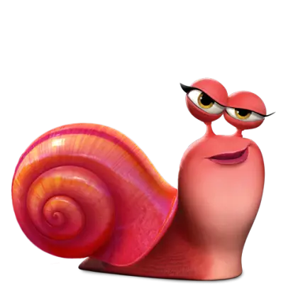 Cartoon Snail with Colorful Shell