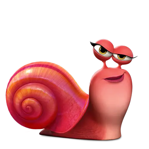 Cartoon Snail with Colorful Shell