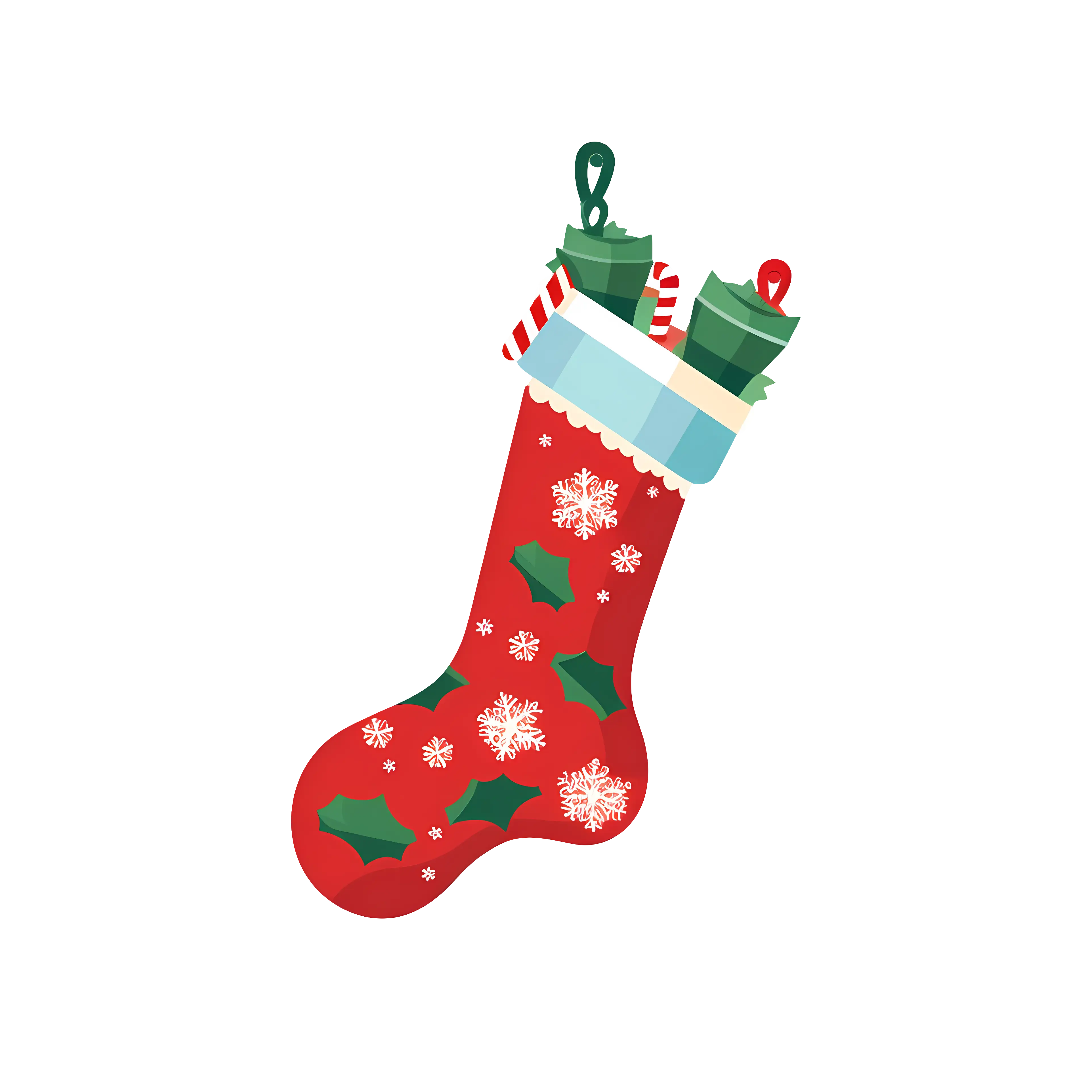 Christmas Stocking Filled with Gifts