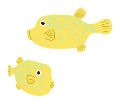 Pair of Yellow Spotted Fishes