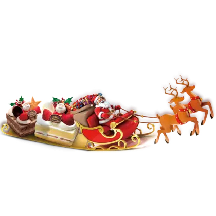 Santa&#039;s Sleigh with Reindeer and Gifts