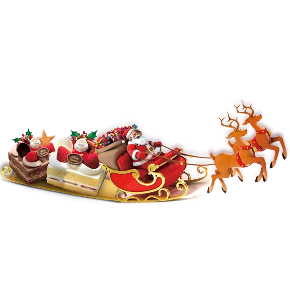 Santa&#039;s Sleigh with Reindeer and Gifts