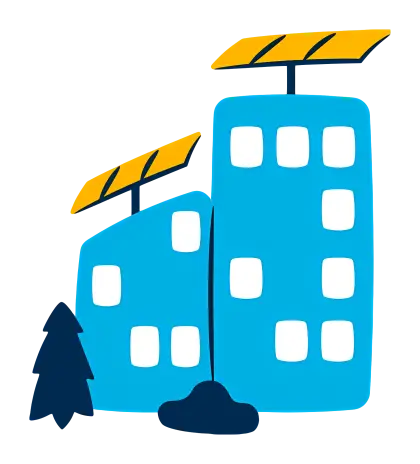 Eco-friendly Buildings with Solar Panels