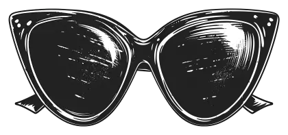 Vintage Black Retro Sunglasses Design