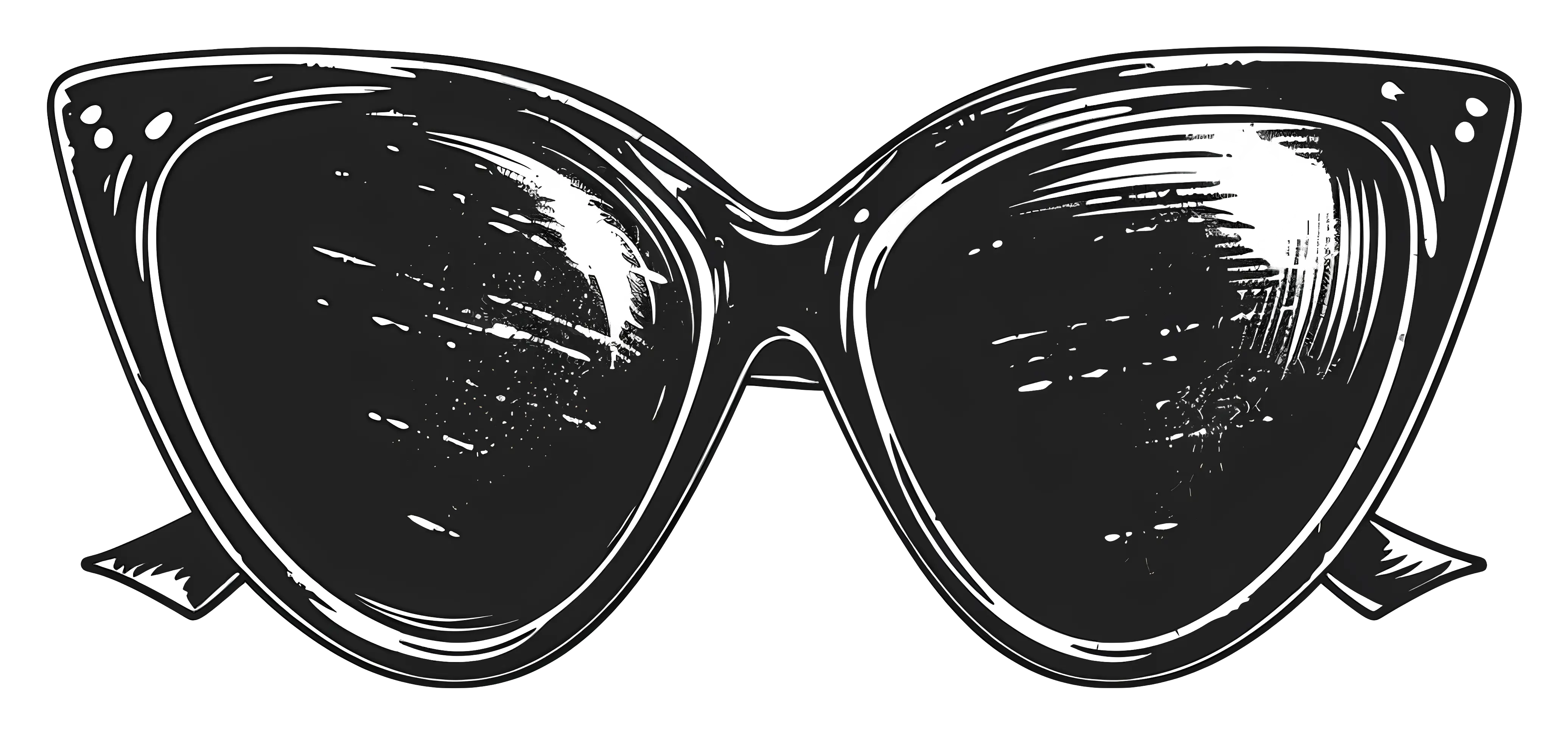 Vintage Black Retro Sunglasses Design
