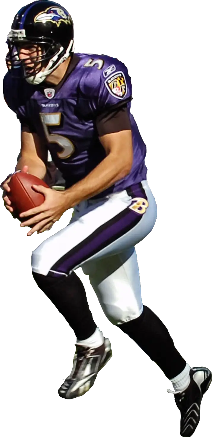 Football Player in Action Holding Ball