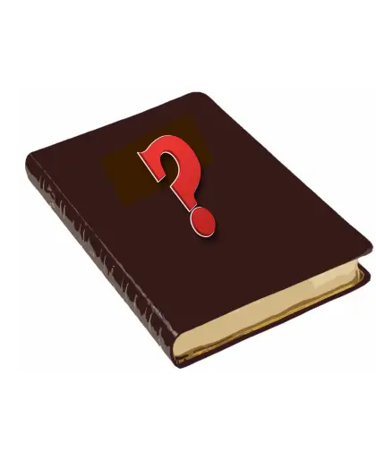 Book with a Question Mark on its Cover