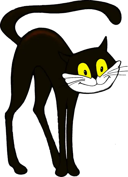 Cartoon Black Cat for Halloween