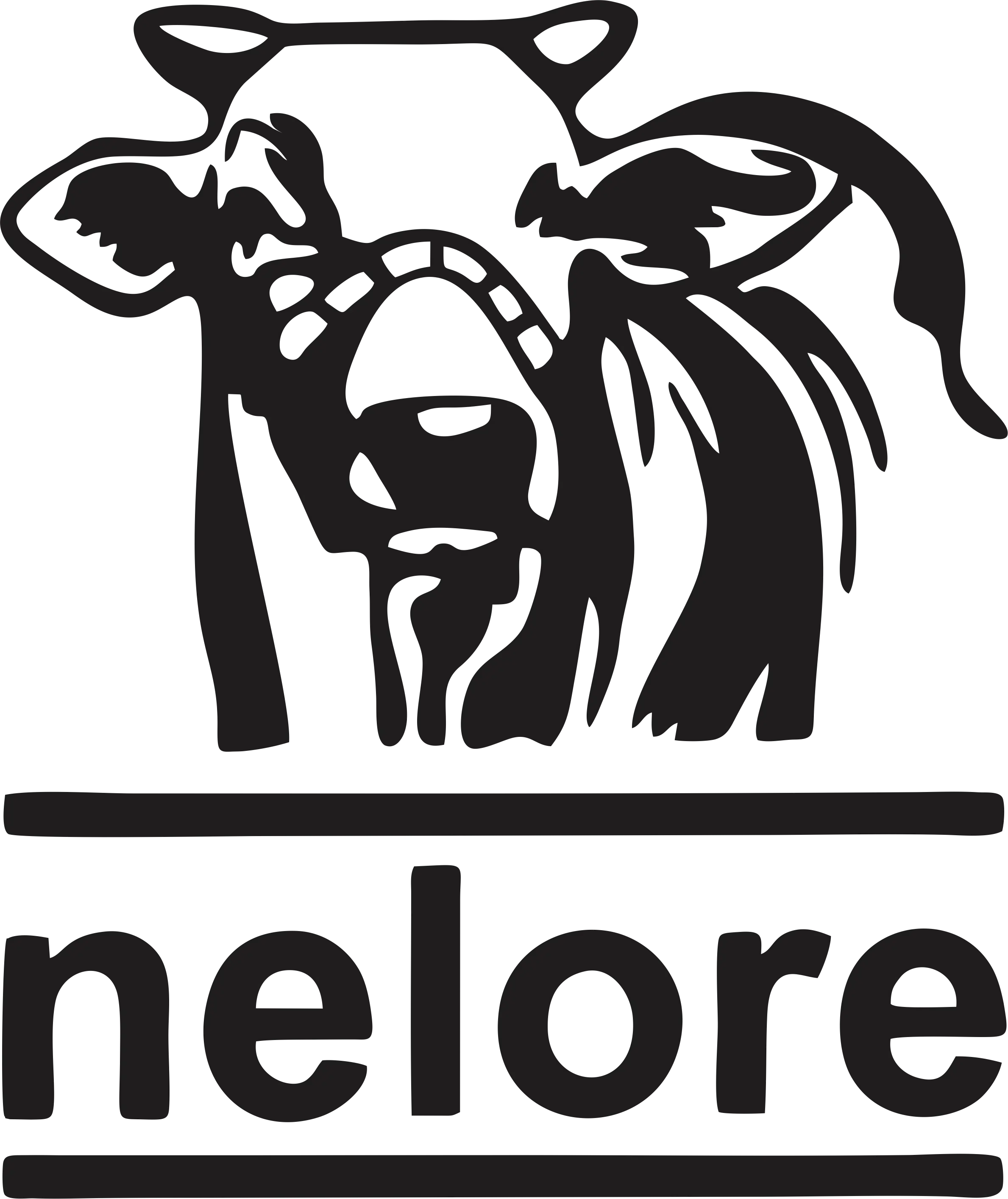 Nelore Logo with Cow Illustration
