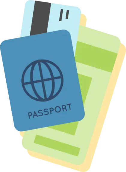 Passport and Cards Illustration