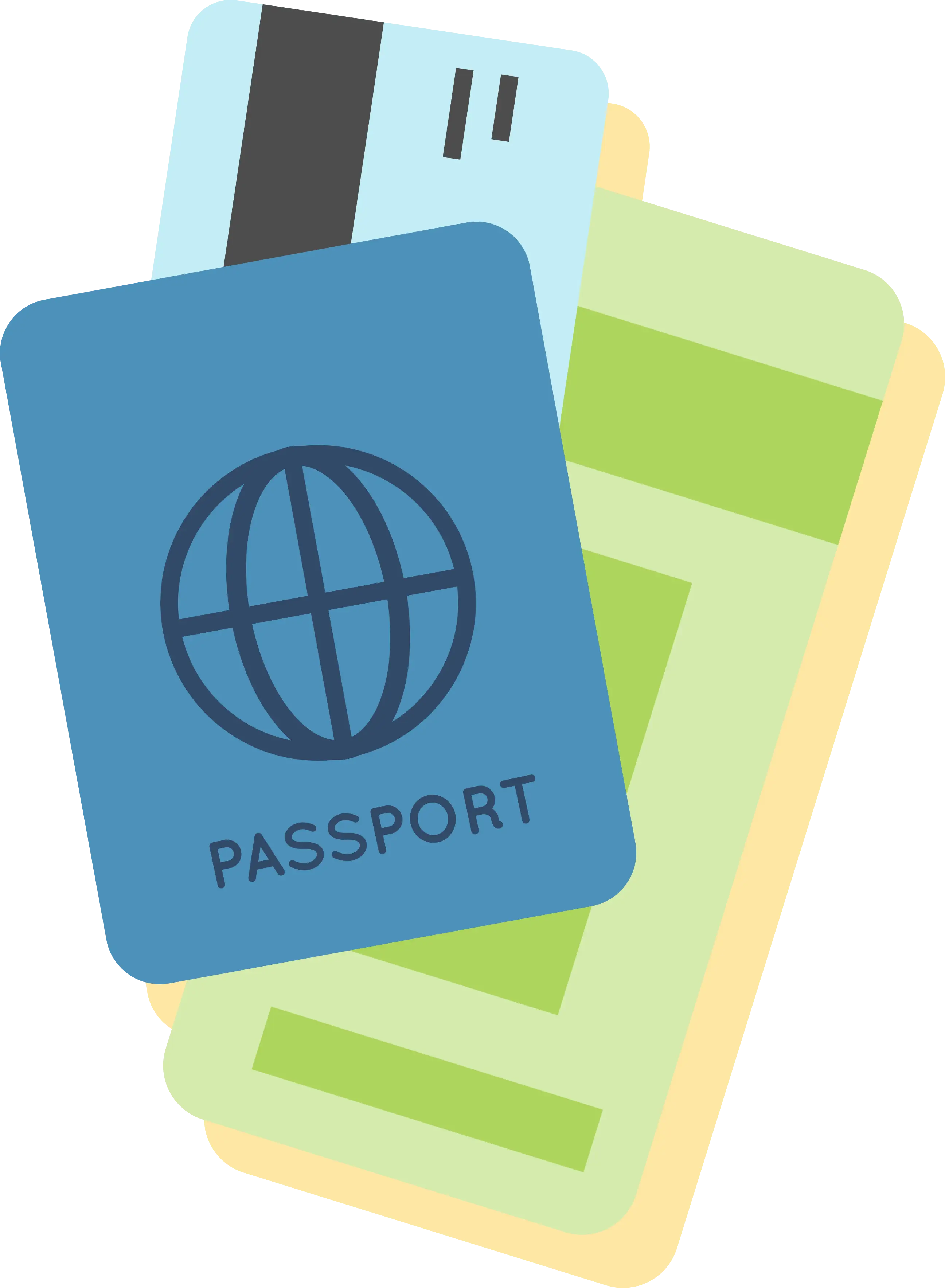 Passport and Cards Illustration